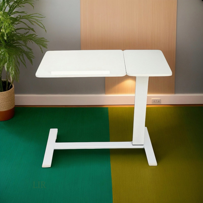 Height Adjustable Overbed Table With Wheels, Tilting Laptop Stand, And Smooth Rolling For Bedside Use For Work And Relaxation