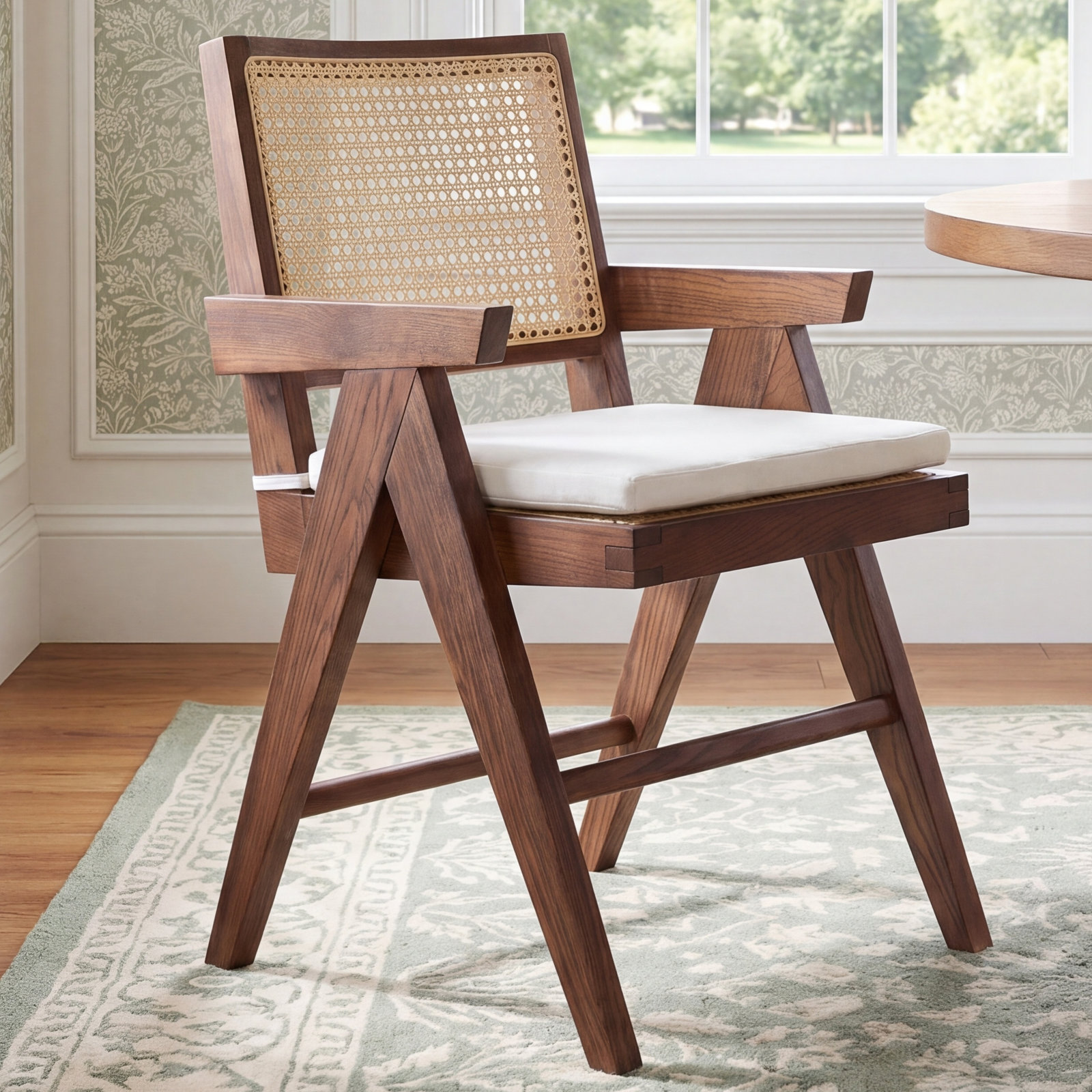 Josephina Rattan Armchair, White