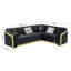 Canapé modulaire en L 106 po Chesterfield, capitonné à boutons avec coussins pour le salon, facile à assembler-2074570932