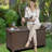 TECSPACE 35.4'' W 53 Gallons Water Resistant Metal Lockable Deck Box-88982550