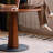 Walnut&Black Round Solid Wood Dining table-1000864895