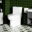 Toilette 1,28, économie d'eau, blanc brillant 003, siège confortable, une pièce, séduisant