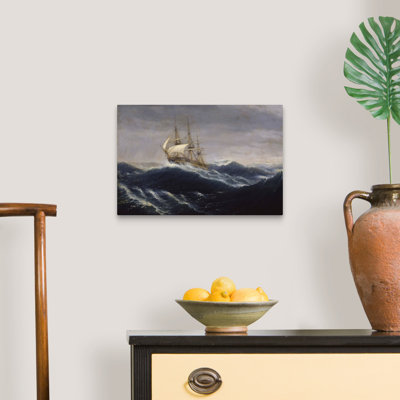 Reproduction d’art sur toile, "The Ship Ohio, 1829" par Thomas Birch