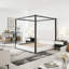 Lit plateforme à baldaquin Upholstery, parfait pour les chambres modernes et élégantes-957750546-957750544
