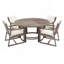 Ensemble 5 pièces de table de patio et chaises d'extérieur avec trou de parasol pour patio, jardin et jardin-130477908