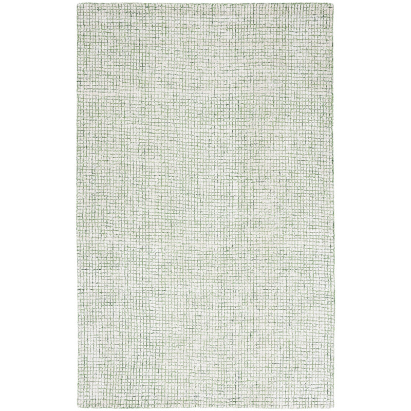 Tapis abstrait en laine touffeté à la main 0,6 viscose 0,4 Kadarion, Rectangle 3 pi x 5 pi