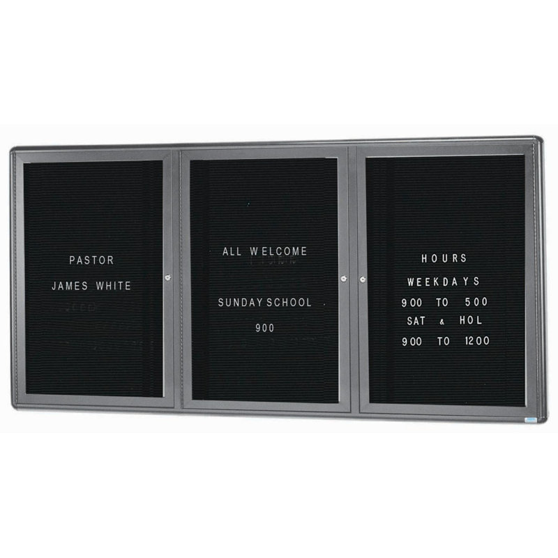Tableau d'affichage d'annuaire Radius Design, 36 po x 72 po, Gris / Noir