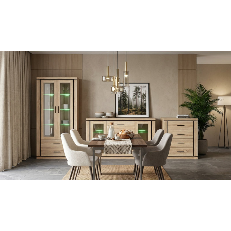 Temmo Laminate Rectangle Accent Chest, Sonoma oak