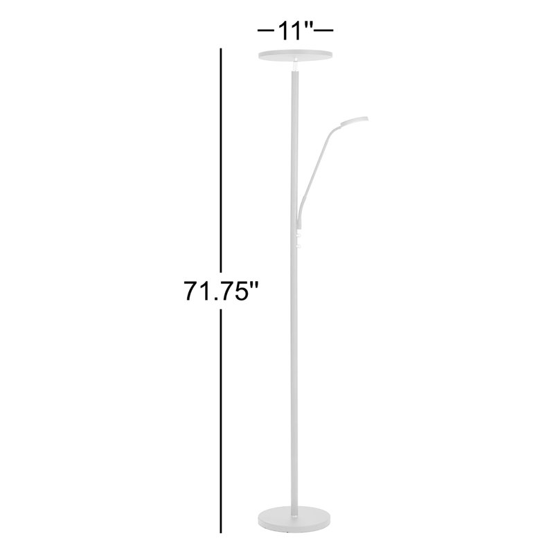 Lampe torchère sur pied 72 po Aria, Noir