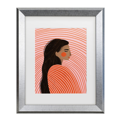 Bea Muller The Woman With The Lines Matted Framed Art