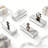 4PCS Mirrored Glass Makeup Organizer 2"W X 8"D X 3"H