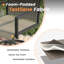 Aluminum Patio Dining Set with 53" Aluminum Round Dining Table and 6 Textilene Padded Dining Chairs-1304762275
