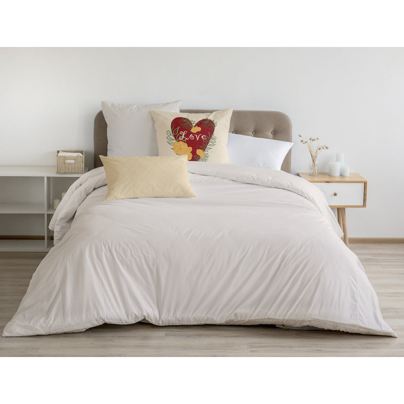 Coussin décoratif en polyester floral, H 18 po x l 18 po, Square