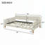 Upholstered Daybed with 4 Support Legs-33784596-33784597