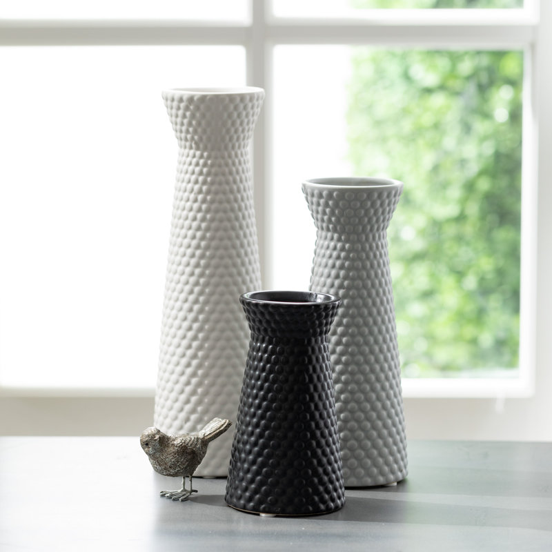 Ensemble de vases de table Luxor, Blanc / Gris / Noir