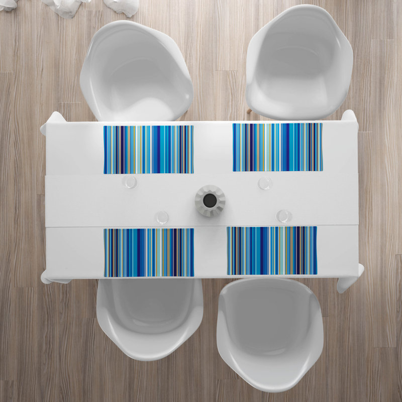 Polyester Striped Rectangle Placemat