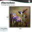 Cadre flottant colibri et iris mauves, design par Tina LeCour-1725418913-1725418918