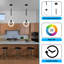Luminaire suspendu simple à 1 lumière DEL