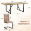 Ensemble de table de salle à manger en bois 87 po avec chaise rembourrée en cuir PU-116617902-123060575