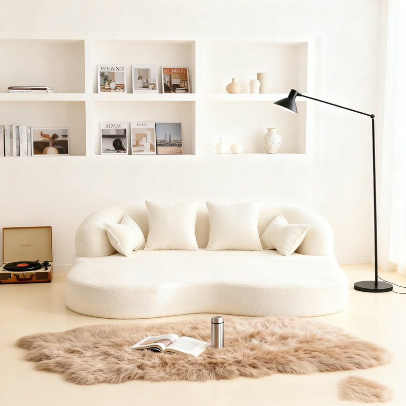 Canapé-lit pliable, canapé-lit convertible 70 po, Blanc lait