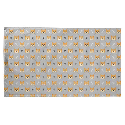 Serviette à thé à motif shiba shiba
