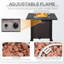 Table de foyer d'extérieur au propane en acier H 24,75 po x l 33,75 po
