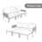73.2" Outdoor Patio Sofa, Convertible Daybed with Cushions-420150911