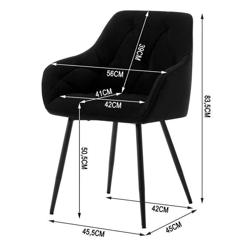 Bharmal 50.5cm H Velvet Upholstered Armchair