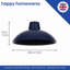Industrial Retro Designed Matt Curved Ceiling Pendant Light Shade-98654679