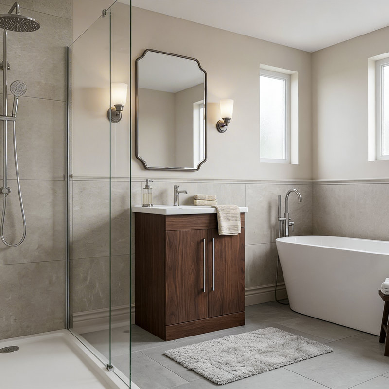 Annya 24'' Single Bathroom Vanity with Ceramic Top