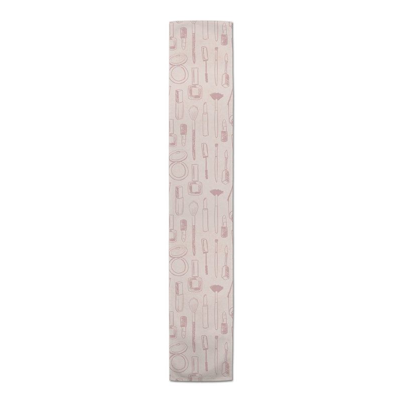 Dewaun Cotton Blend Table Runner, 72" L x 16" W, Pink