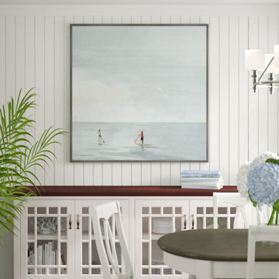 " Paddle Boarding Fun " by Parvez Taj Painting Print