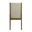Ensemble de 2 chaises de salle à manger Liyo, structure en bois brun, assise en tissu beige