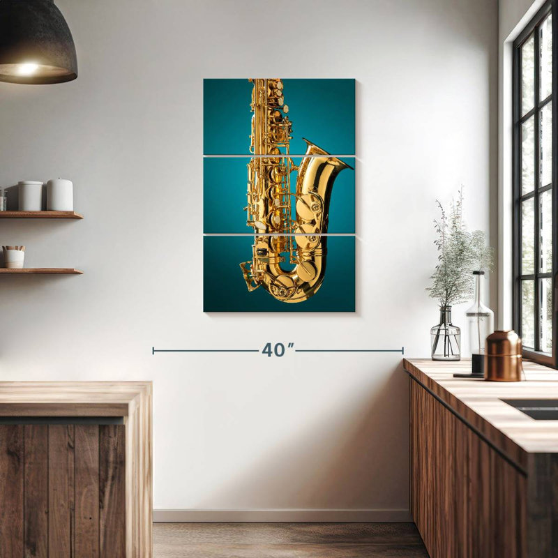 Abarca Golden Alto Saxophone, H 38 po x l 24 po