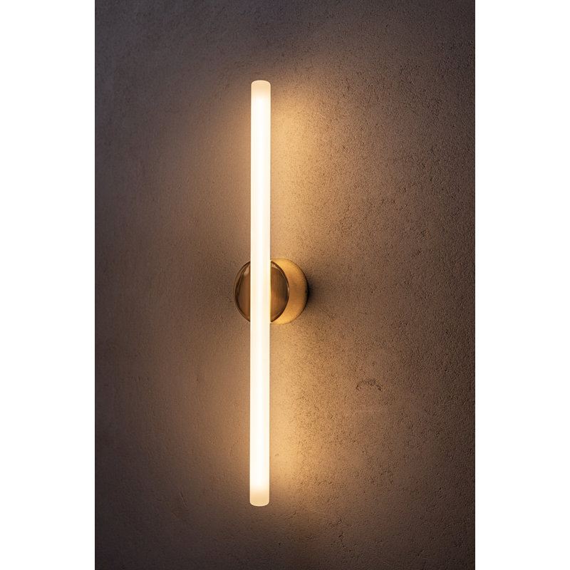 Kilter Wall Light Dark Grey IP44, Brass