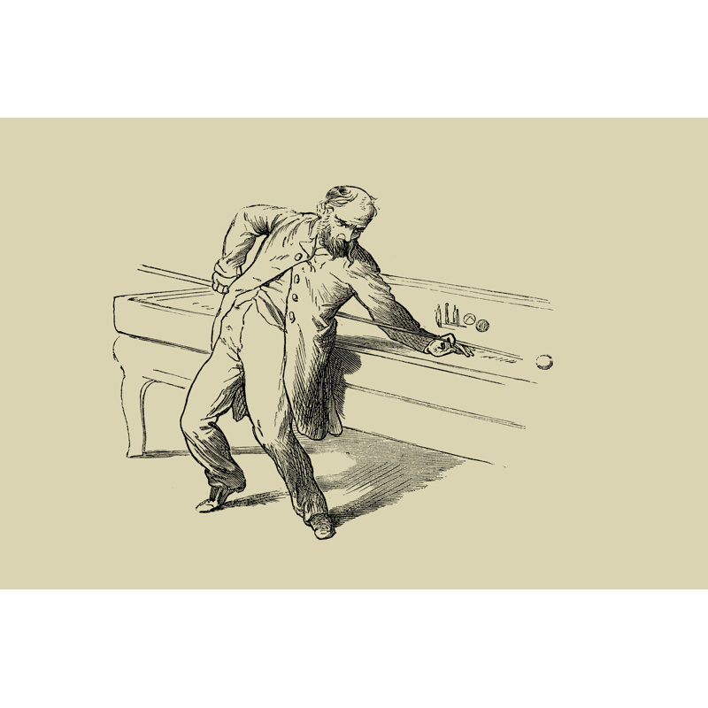 Pool Hall Antics V - No Frame Print on Canvas, 20cm H x 30cm W