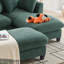 Canapé modulaire en chenille de 83 po en L avec repose-pieds et rangement - canapé convertible 4 places avec 6 coussins, capacité de 300 lb-577971304