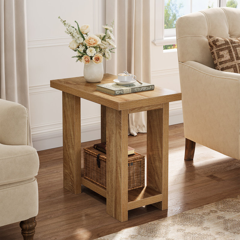 Table d'appoint en bois, 1 pièce, Individuel, Naturel