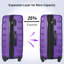 Valise Hardshell 4 pièces + valise à roulettes avec verrou TSA - 16 "+ 20" + 24 "+ 28" bagages-132852129