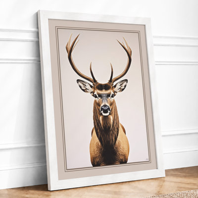 Noble Stag Rustic - Framed Print