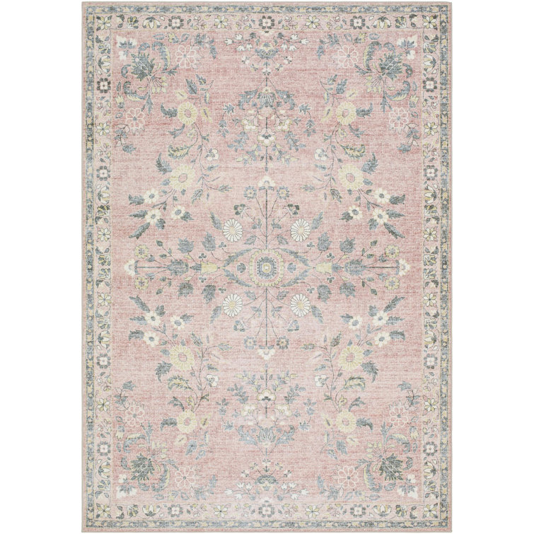 Lympsham Washable Floral Rug