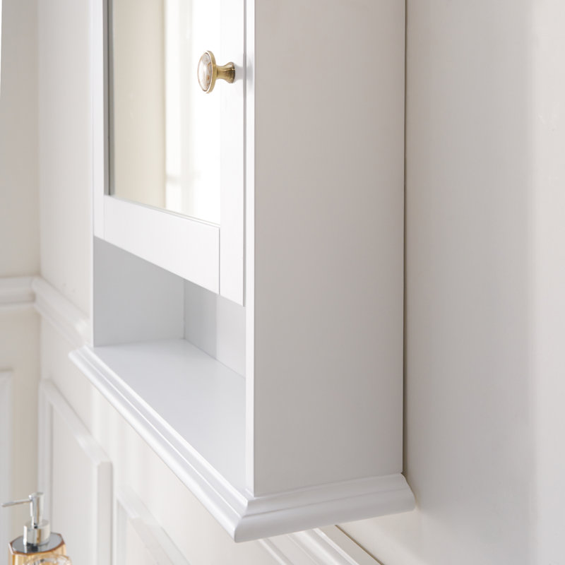 Armoire à pharmacie en bois massif avec miroir et tablettes de 24 po x 34 po