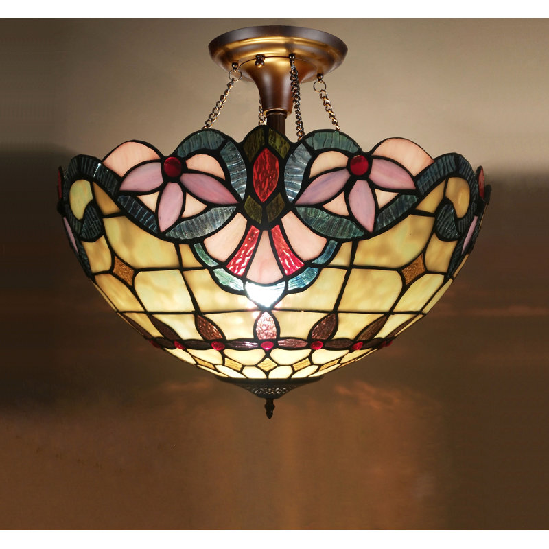 Queanbeyan Glass Semi Flush Mount