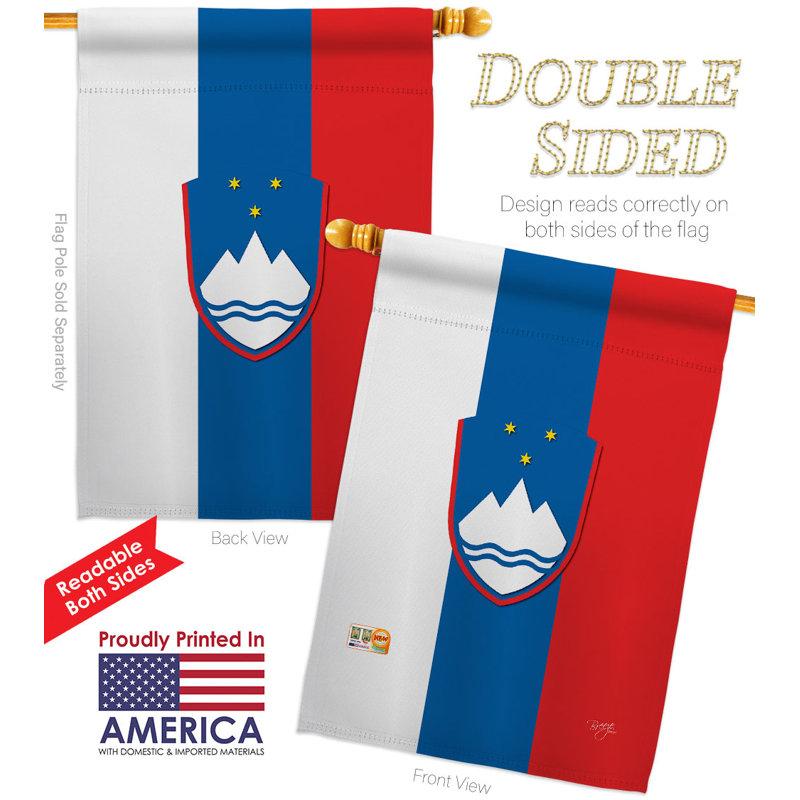 Drapeau de maison en polyester 2 côtés 3 pi 3 po x 2 pi 2 po