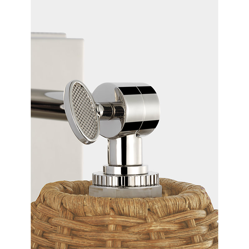 Marie Flanigan 1 - Light Armed Sconce, Natural, Polished Nickel