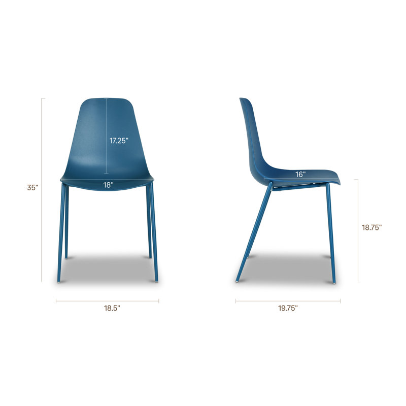 Chaise de salle à manger Isla , Bleu Lago