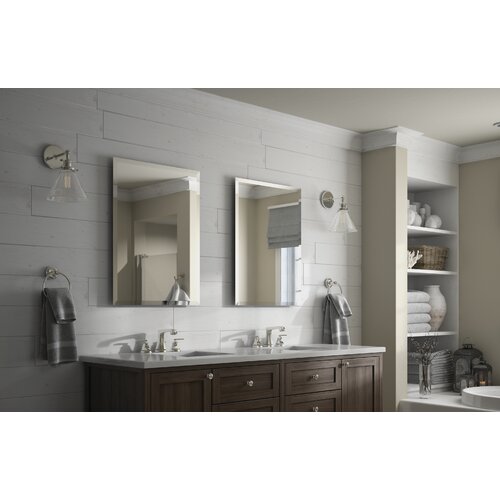 Delta Modern & Contemporary Beveled Frameless Bathroom Mirror & Reviews ...
