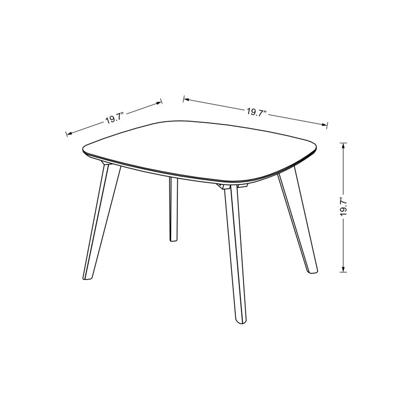 Bordeaux End Table, Oak, Black