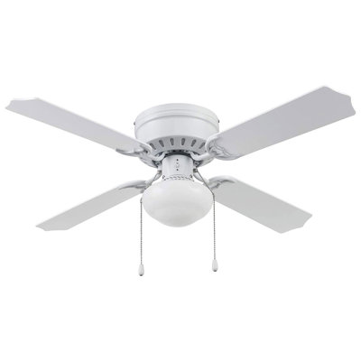 Cherry Hill Ceiling Fan with Quiet, Reversible Motor, 42", White