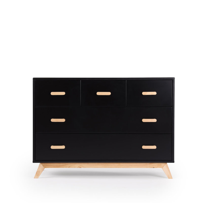 Soho 5-drawer dresser, Black/Natural